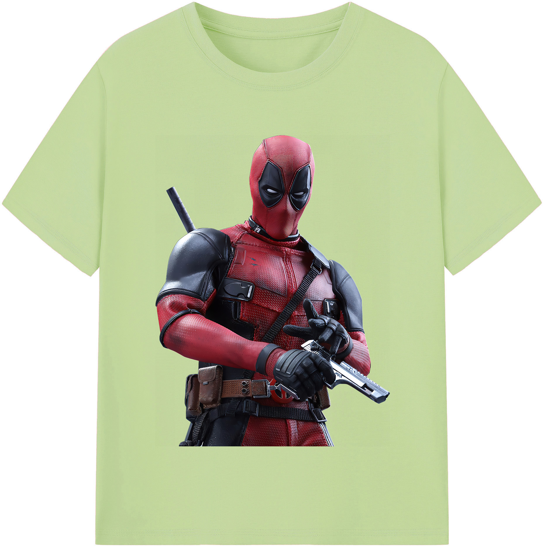 （画像用） Deadpool デッドプール 綿100％半袖Tシャツ（フロントプリント）